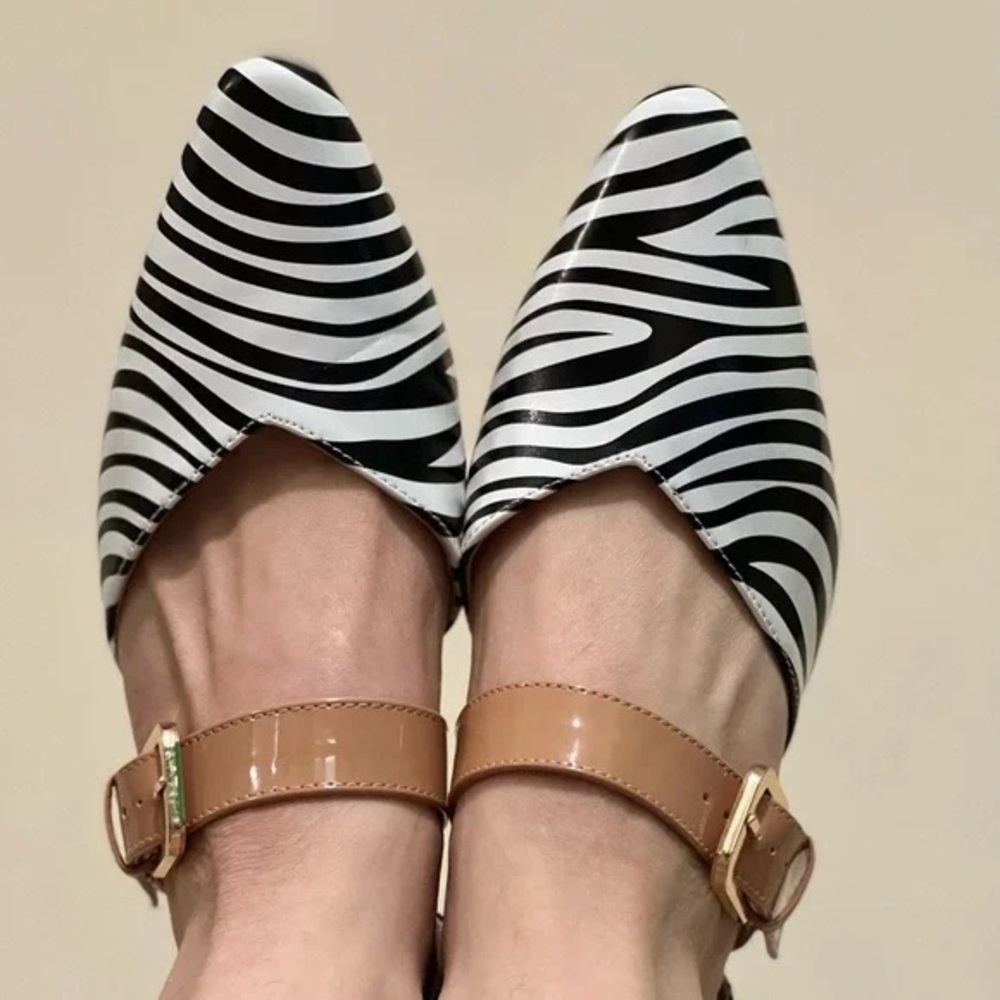 Tinstree Block Low Heel Pumps Pointed Toe Slip On… - image 3